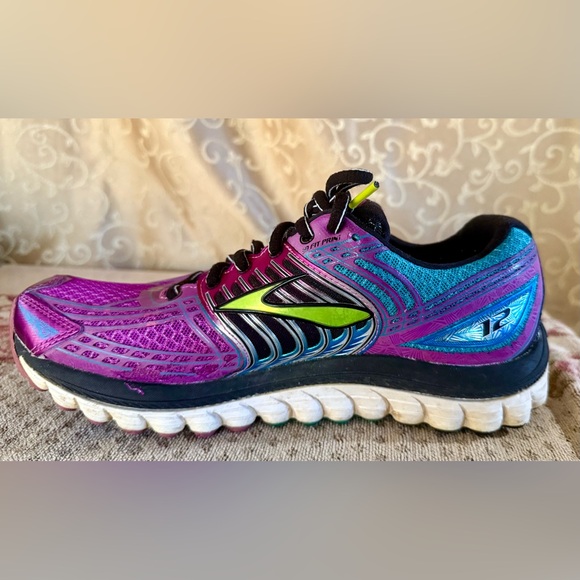 Women’s Brooks Purple Glycerin 12 Running Shoes Sneakers Size 8 M - Picture 14 of 15